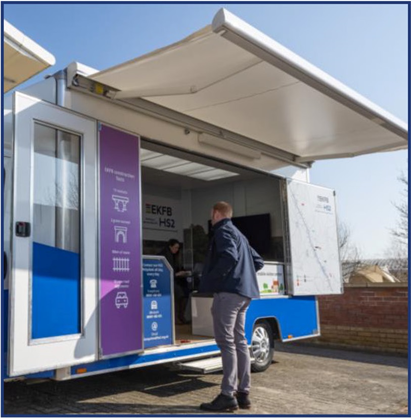 HS2 mobile visitor centre visit on Tuesday 26th April 4pm-7pm