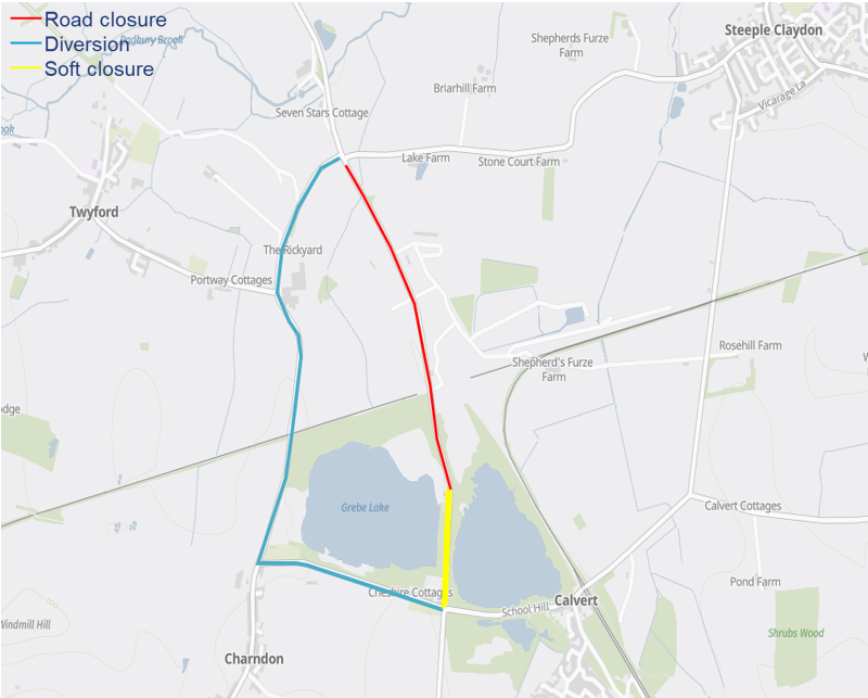 HS2 Gawcott Road/Perry Hill closure